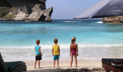 An adventure-filled vacation with children on Bali's rugged neighbor